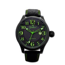 Gallucci Unisex Automatic Black/Green Dial IP Black Coating Case #WT23115AU/SS-LK-KGR
