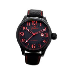 Gallucci Unisex Automatic Black/Red Dial IP Black Coating Case #WT23115AU/SS-LK-KR