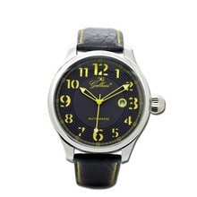 Gallucci Unisex Automatic Black/Yellow Dial Silver Case #WT23115AU/SS-L-PNP-YW