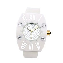 Gallucci Unisex Fashion Quartz Swarovski Crystal White Color #T23180QZ/PC-P-WH