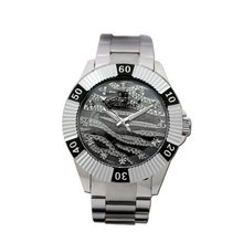 Gallucci Unisex Fashion Skeleton Automatic Aluminum Ring Black Color #WT23178SK/SS-B-BK
