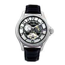 Gallucci Unisex Fashion Sun&Moon Automatic Swarovski Crystal White&Black #WT23408AU/SS-L-K