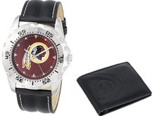 Game Time Unisex NFL-WWS-WAS Wallet and Washington Redskins NHL Set