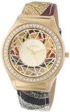 Gattinoni 202848GA13-13A Mosaic Gold Ion-Plated Coated Stainless Steel Swarovski Crystal