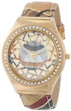 Gattinoni 202848GA13-44B Mosaic Gold Ion-Plated Coated Stainless Steel Swarovski Crystal