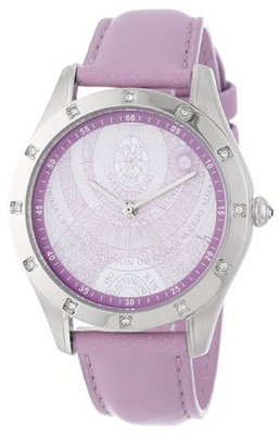 Gattinoni B0562-003 Aquarius Stainless Steel Light Purple Leather Swarovski Crystal