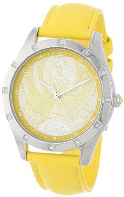 Gattinoni B0562-005 Aquarius Stainless Steel Yellow Leather Swarovski Crystal