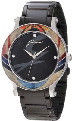 Gattinoni W0193SBBLK Antares Black Stainless Steel Planetarium Bezel