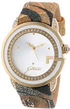 Gattinoni W0261GGTSLV ELETTRA Gold Ion-Plated Stainless Steel Planetarium Designed Band Zircon Stones