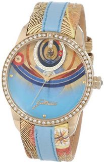 Gattinoni W0262GGTLBL Vega Yellow Gold Ion-Plated Coated Stainless Steel Swarovski Crystal