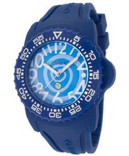 Blue Swirl Dial Blue Silicone