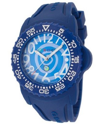 Blue Swirl Dial Blue Silicone
