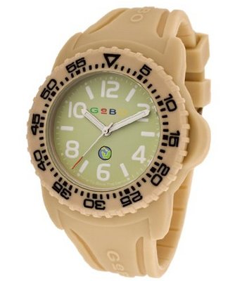 Pale Green Dial Beige Rubber