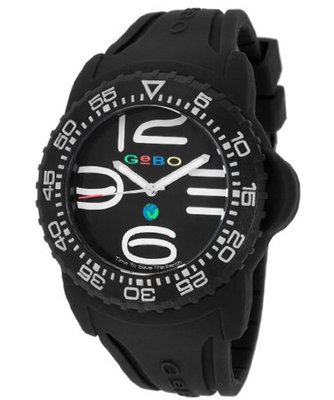 uGeBo Black Dial Black Silicone 