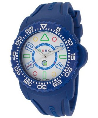 White Dial Navy Blue Silicone