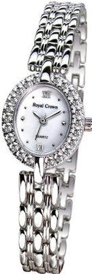 Gemorie  Fashion Oval Shape Cubic Zirconia with Steel Band in Rhodium Plating (128999)