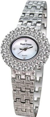 Gemorie  Fashion Oval Shape Cubic Zirconia with Steel Band in Rhodium Plating (129004)