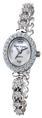 Gemorie  Fashion Oval Shape with Jewelry Band in Rhodium Plating (128998)