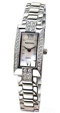 Gemorie  Fashion Rectangular Cubic Zirconia with Steel Band in Rhodium Plating (129000)