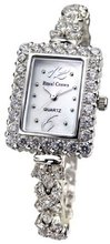 Gemorie  Fashion Rectangular with Jewelry Band in Rhodium Plating (128974)