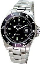 Gemorie Fashion Round Shape Canlendar with Steel Band in Rhodium Plating (129007)