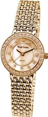 Gemorie  Fashion Round Shape Cubic Zirconia with Steel Band in Rose Gold Plating (129006-RG)