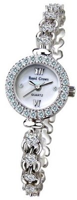 Gemorie  Fashion Round Shape with Jewelry Band in Rhodium Plating (128997)