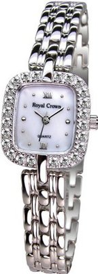 Gemorie  Fashion Square Shape Cubic Zirconia with Steel Band in Rhodium Plating (129002)