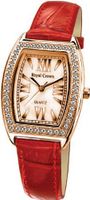 Gemorie Red Genuine Leather Fashion with Cubic Zirconia in Rose Gold Plating (128949-RG)