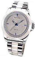 White Ceramic with Crystal in 18K White Gold Plated Stainless Steel (128932)
