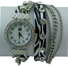 DESIGNER INSPIRED WRAP AROUND BRACELET WATCH-ZEBRA