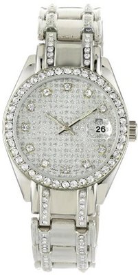 Geneve Elegante GEN-5059_Silv Classic Rhinestone Encrusted Silver