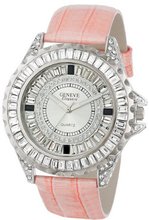 Geneve Elegante Unisex 5154_fuschia Swarovski Crystal Leather
