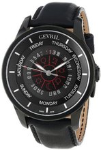 Gevril 2001_Set Columbus Circle Automatic Black Leather and Ballpoint Pen Set