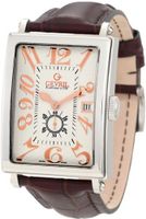 Gevril 5045A Avenue of America Swiss Handcrafted Rose-Gold Sub-Second Leather