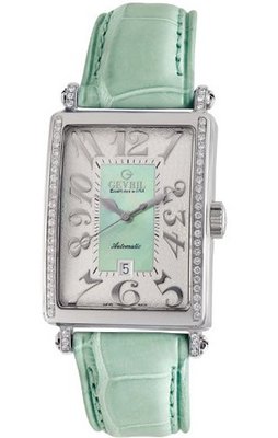 Gevril 6206NE Glamour green calfskin band .