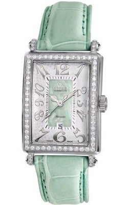 Gevril 6206NL Glamour green calfskin band .