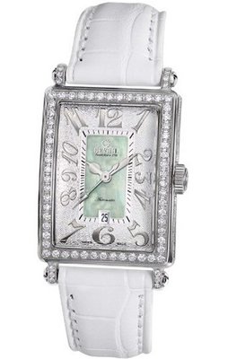 Gevril 6206NV Glamour white calfskin band .