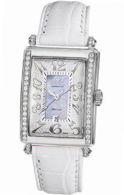 Gevril 6207NE.1 Blue Mother-of-Pearl Genuine Alligator Strap