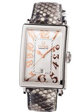 Gevril 7045R.12 White Guilloched Dial Genuine Snake Skin Strap