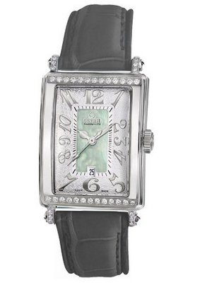 Gevril 7246NE.7A Green Mother-of-Pearl Genuine Alligator Strap