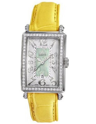 Gevril 7246NV.2 Green Mother-of-Pearl Genuine Alligator Strap