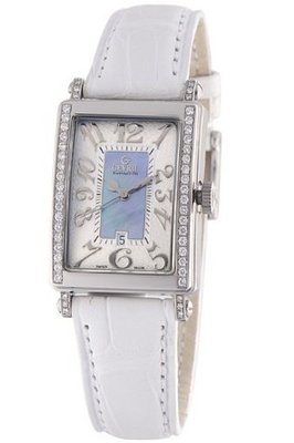 Gevril 7247NE.1 Blue Mother-of-Pearl Genuine Alligator Strap