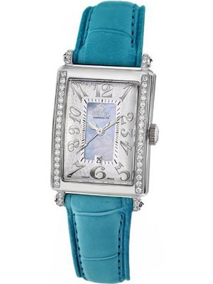 Gevril 7247NE.3A Blue Mother-of-Pearl Genuine Alligator Strap