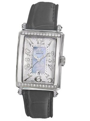 Gevril 7247NT.7A Blue Mother-of-Pearl Genuine Alligator Strap