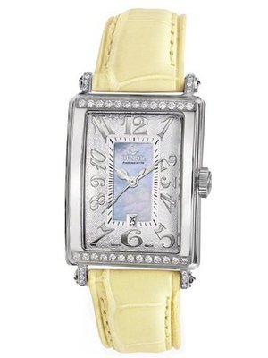 Gevril 7247NT.9 Blue Mother-of-Pearl Genuine Alligator Strap