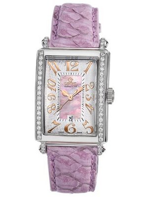 Gevril 7248RE.10C Pink Mother-of-Pearl Genuine Alligator Strap