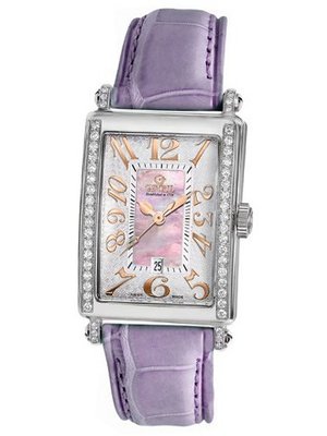 Gevril 7248RE.14A Pink Mother-of-Pearl Genuine Alligator Strap