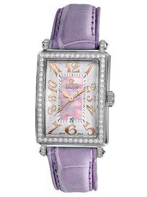 Gevril 7248RL.14A Pink Mother-of-Pearl Genuine Alligator Strap