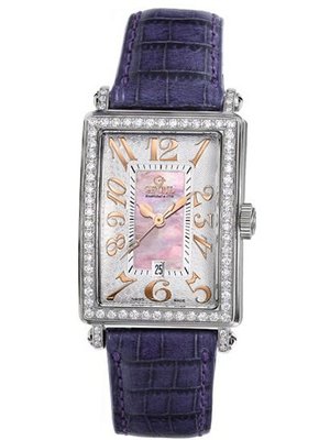 Gevril 7248RL.14D Pink Mother-of-Pearl Genuine Alligator Strap
